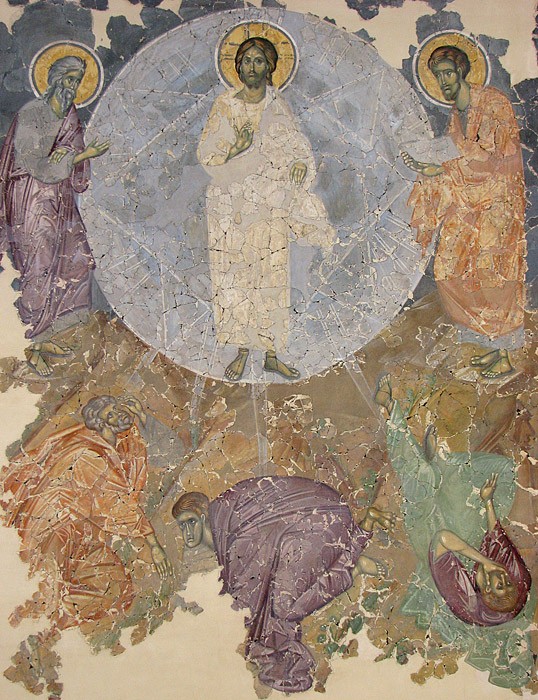 Преображение Господне. Фреска. Церковь Преображения (Спас на Ковалеве), Великий Новгород. XIV в.