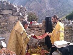 В древней церкви в Чегемском ущелье совершили литургию 