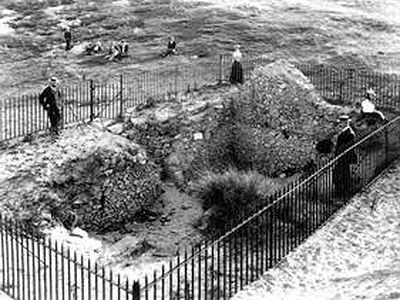  Archaeologists examining one of the most ancient churches in Britain