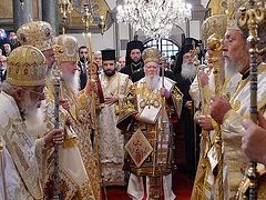 On the Feast Day of the Triumph of Orthodoxy, the Primates of the Local Orthodox Churches Celebrate Divine Liturgy at the Cathedral of Great Martyr George in Phanar
