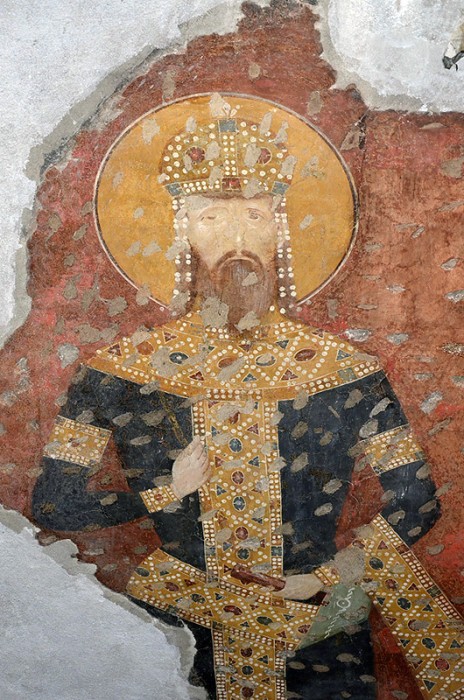 Святой краль Милутин, ктитор храма