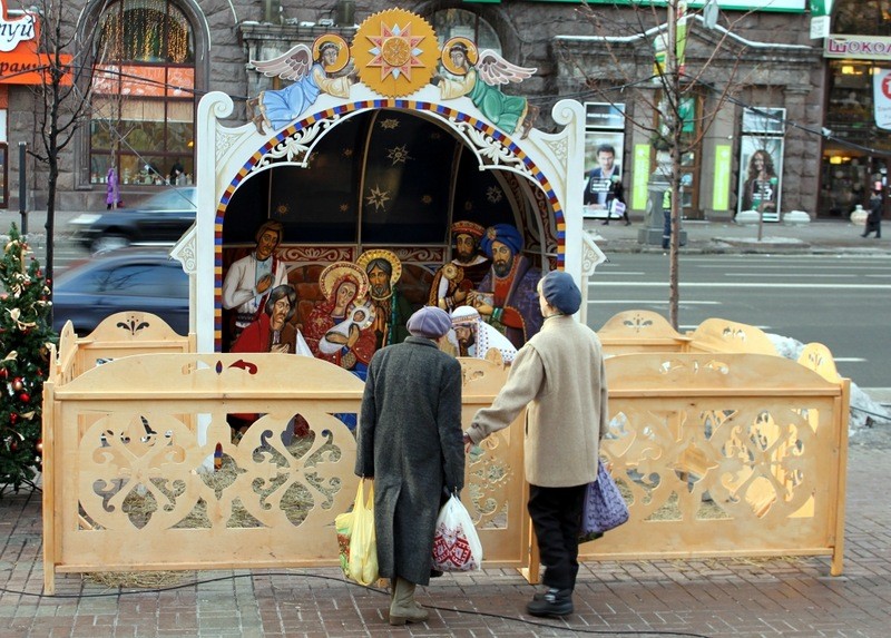 Manger scene on the Kreschatik, Kiev