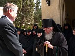 The President of Romania Visits Ascension of the Lord Convent on the Mt of Olives