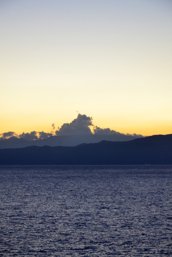 Закат на Охридском озере