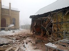 Alexander Nevsky Sunday School destroyed during shelling of Debaltseve