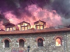 One of Greece’s oldest monasteries badly damaged in fire