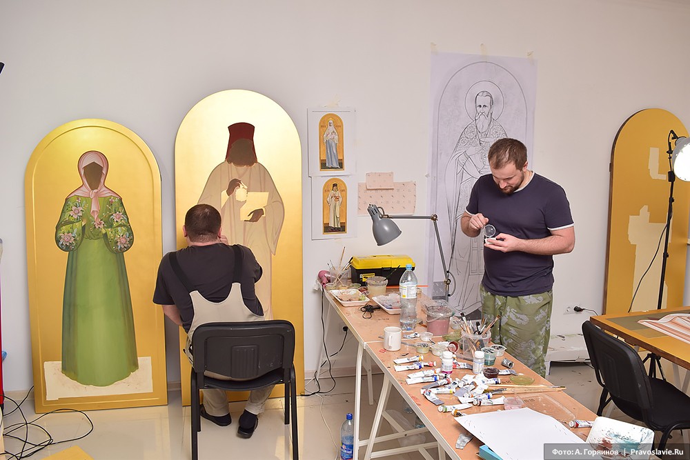 Работа над иконами блаженной Матроны Московской и святителя Луки Крымского