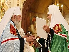 Moscow Patriarchate and Russian Orthodox Church Abroad reunited 10 years ago today