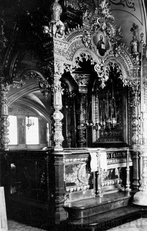 The reliquary of Holy Wonderworker, Sts. Sergius and Herman of Valaam.