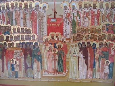 Божественная литургия в Сретенском монастыре в неделю о блудном сыне, в день собора новомучеников и исповедников церкви русской