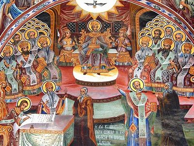 Божественная литургия в Сретенском монастыре в Неделю 7-ю по Пасхе, Святых отцев 1-го Вселенского Собора