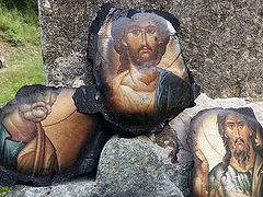 'Miracle from GOD' Church fire leave only faces of SAINTS untouched