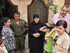 Russian military delivers humanitarian aid to Saidnaya Convent in Syria