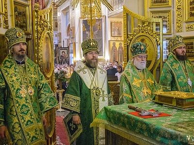 В Псково-Печерском монастыре состоялся праздник в честь Собора Псково-Печерских преподобных