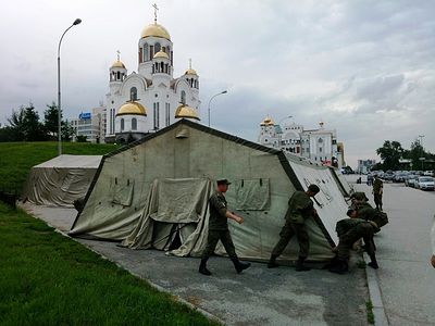 Палаточный городок в центре Екатеринбурга откроется для паломников на Царские дни