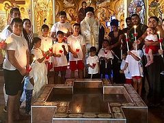 15 Gypsy children baptized on Greek island of Evia