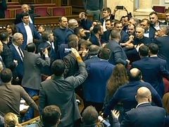 Fight breaks out after Ukrainian Parliament votes to force Ukrainian Church to change its name as pretext to church seizures