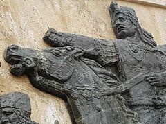 Bas-relief of St. Stephen the Great vandalized in Suceava just months after restoration