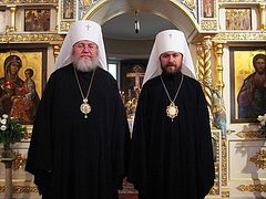 Metropolitan Ilarion, President of the Department of External Church Relations, Visits the Synodal Residence of the Primate of the Russian Church Abroad