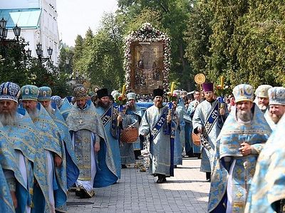 Донбасс молитвенно почтил Святогорскую икону Богородицы