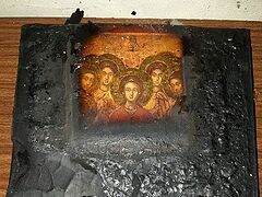 Icon of archangels miraculously survives apartment fire
