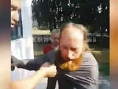 Ukrainian Priest, woman, brutally beaten by OCU schismatics during church seizure