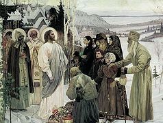 Nesterov’s famous “Holy Rus’” painting on display again after 6-month restoration