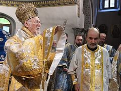 Patriarch Bartholomew ordains priest for Church of Cyprus at Liturgy with schismatic Ukrainian bishop