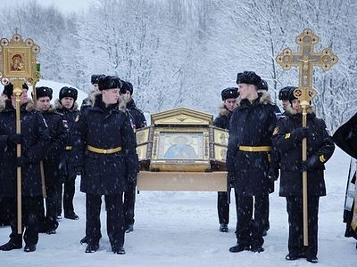 В Архангельске встретили главную икону Военно-морского флота России