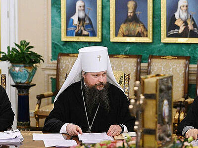 Доклад председателя Рабочей группы по координации деятельности церковных учреждений в условиях распространения коронавирусной инфекции на заседании Священного Синода