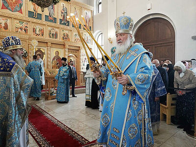В праздник Рождества Пресвятой Богородицы Святейший Патриарх Кирилл совершил великое освящение Илиинского храма в Северном Бутове