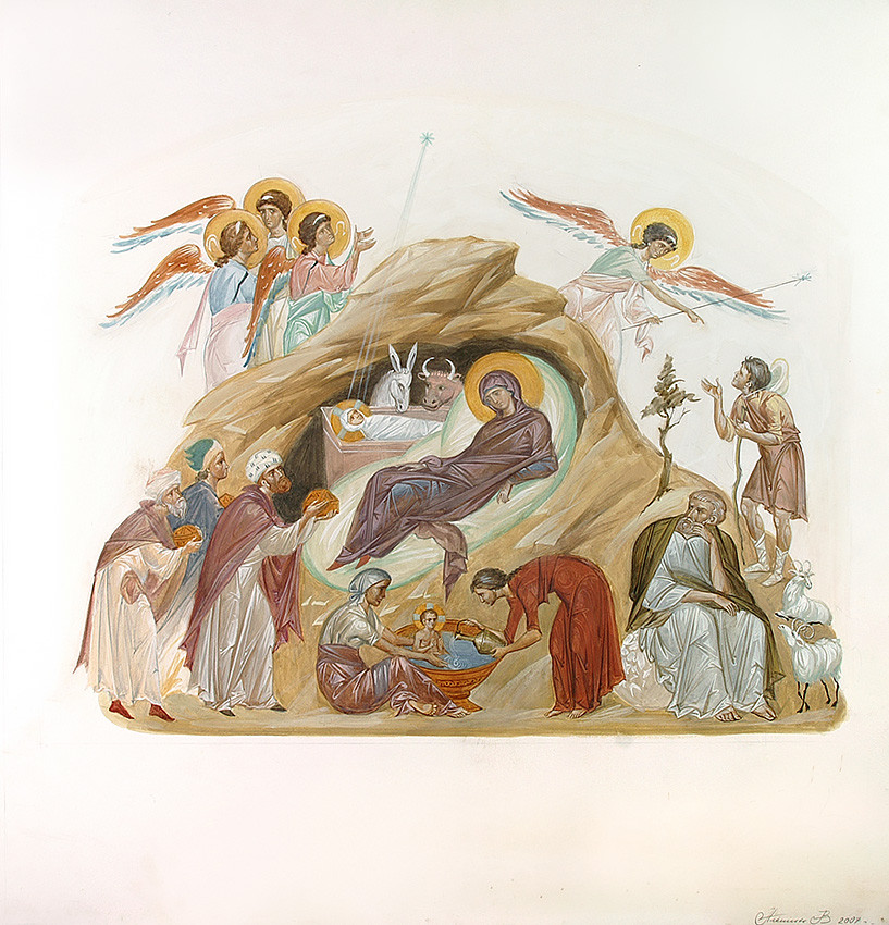 Nativity of Christ, sketch, 2007