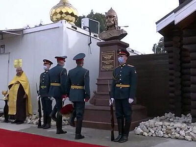 На российской базе Хмеймим в Сирии открыли памятник Александру Невскому