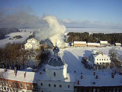 На территории Валаамского монастыря произошел пожар