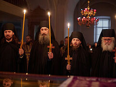 Valaam Monastery: tonsure of four new monks celebrated in Week of the Cross