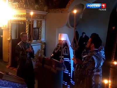 В Псково-Печерском монастыре готовятся к Пасхе