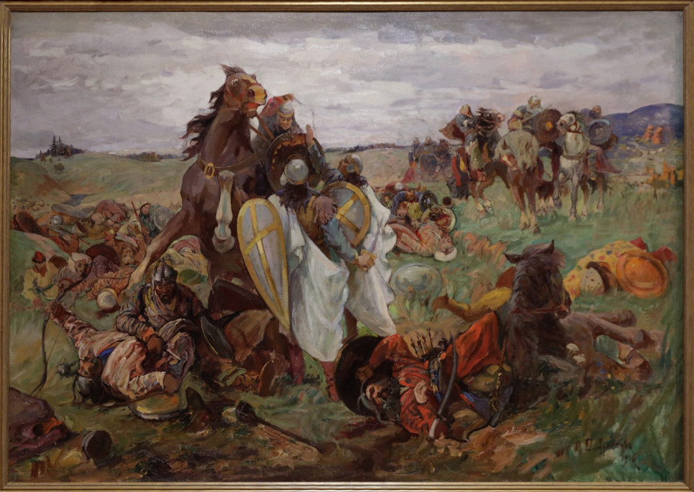 Архипов С. Схватка русских с татарами, 12 век. 1916