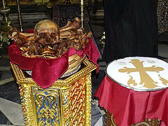 Relics of Elder Charalambos of Dionysiou, spiritual child of St. Joseph the Hesychast, exhumed