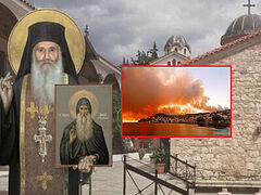 Wildfires force evacuation of monastery on Greek island of Evia