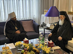 Митрополит Волоколамский Иларион встретился с Предстоятелем Иерусалимской Православной Церкви