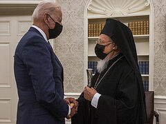 Patriarch Bartholomew thanks Sec. of State for U.S. support, praises Pres. Biden as man of faith