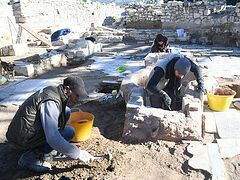 1,500-year-old baptistery found in Kadı Castle-Anaia Mound in western Turkey
