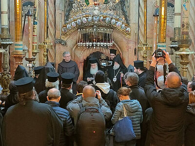 В Храме Гроба Господня начались уникальные реставрационные работы