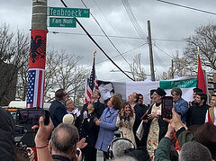Inaugurated street named after Fan Noli in New York