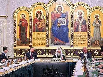 Состоялось совместное заседание Попечительского совета Троице-Сергиевой лавры и МДА, а также Оргкомитета по подготовке празднования 600-летия обретения мощей прп. Сергия Радонежского