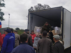 «Патриаршие добровольцы» передали около 10 тонн продуктов для беженцев из Харьковской области. Информационная сводка о помощи беженцам (от 11 сентября 2022 года)