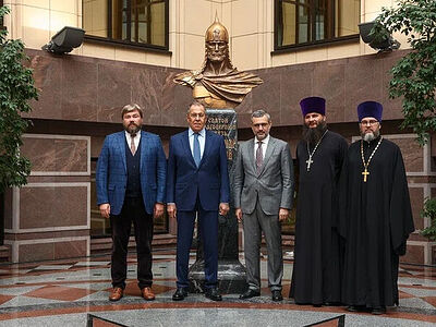 В Министерстве иностранных дел России открыт памятник святому князю Александру Невскому