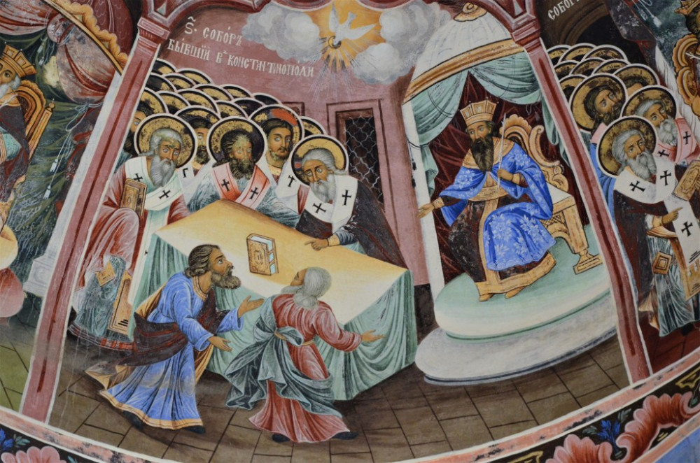 Фрески галереи храма Рождества Пресвятой Богородицы