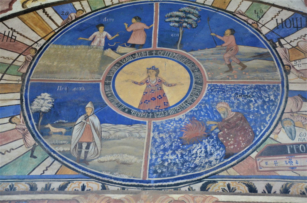 Фрагмент росписи северного входа в монастырь