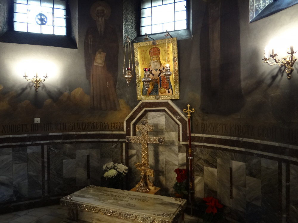 The crypt with the grave of St Seraphim (Sobolev) of Sofia